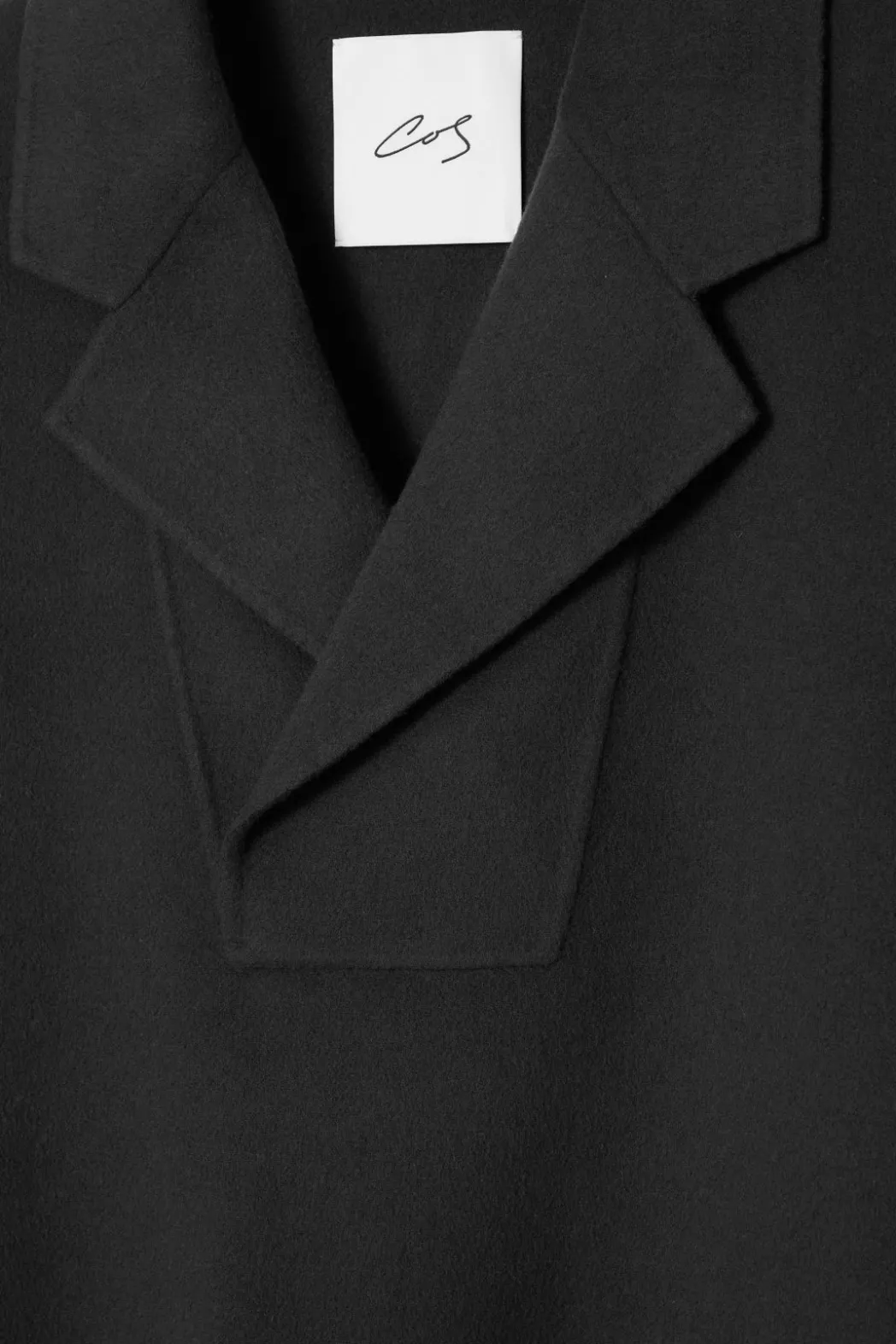 COS THE HALF-PLACKET OVERSHIRT CARBON