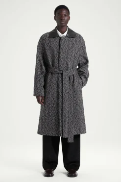 COS THE HERRINGBONE COAT CHESTNUT / HERRINGBONE