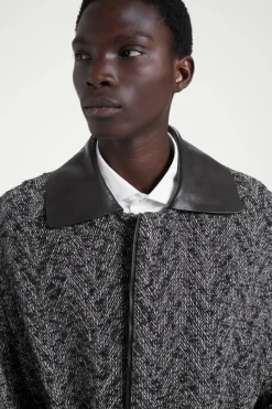 COS THE HERRINGBONE COAT CHESTNUT / HERRINGBONE