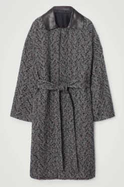 COS THE HERRINGBONE COAT CHESTNUT / HERRINGBONE