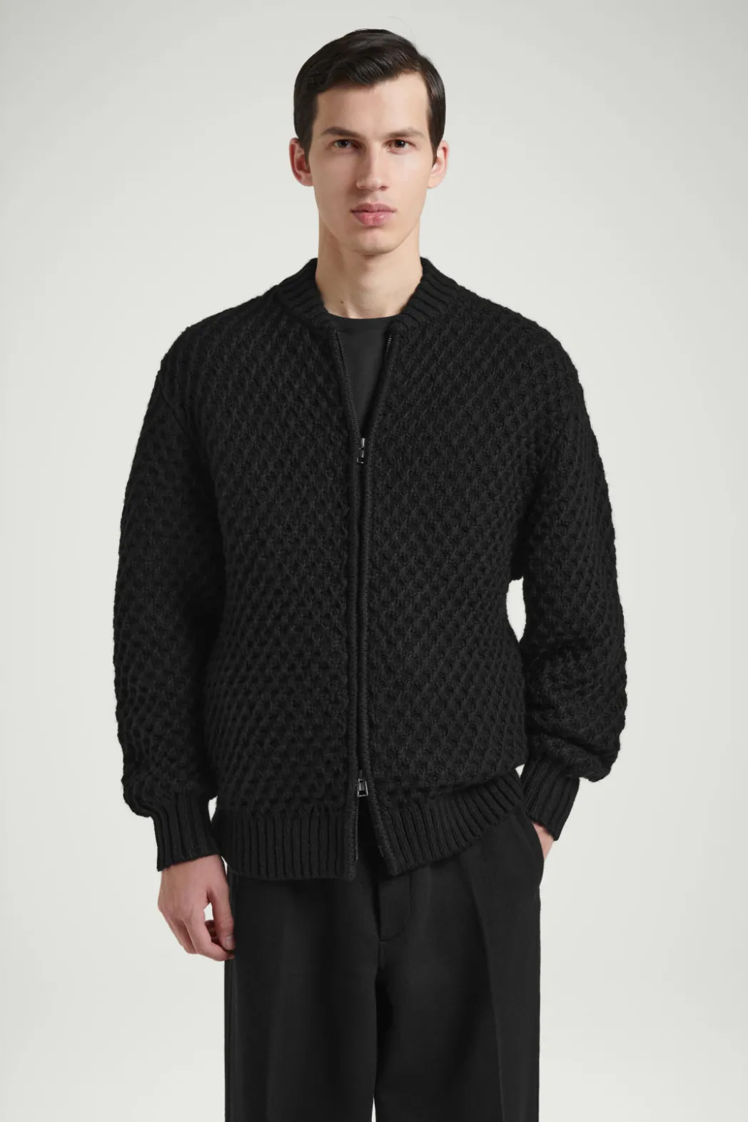Clearance COS THE HONEYCOMB BOMBER JACKET CARBON