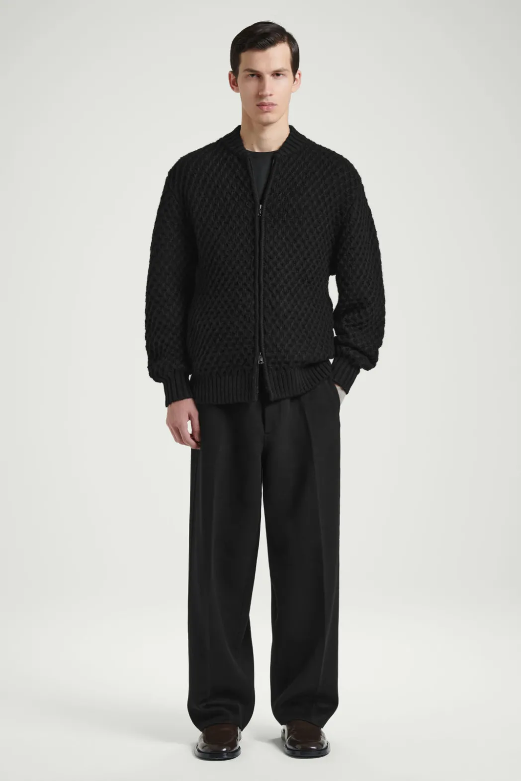 Clearance COS THE HONEYCOMB BOMBER JACKET CARBON