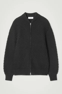 Clearance COS THE HONEYCOMB BOMBER JACKET CARBON