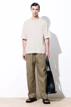 Best COS THE KNITTED SILK T-SHIRT WHITE