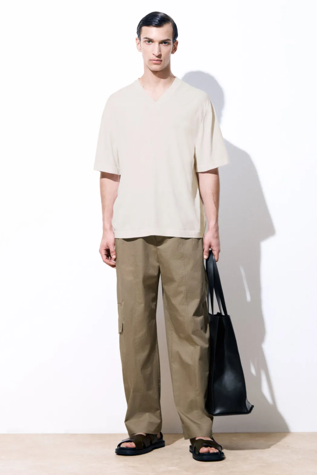 Best COS THE KNITTED SILK T-SHIRT WHITE