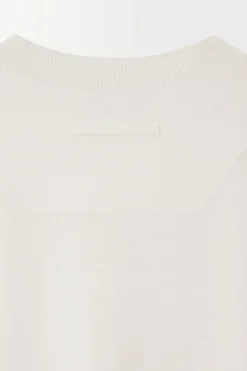 Best COS THE KNITTED SILK T-SHIRT WHITE