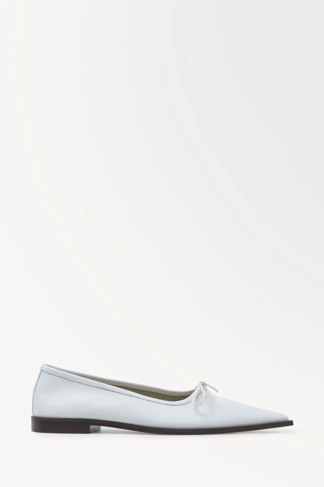 Hot COS THE LEATHER BALLET FLATS WHITE