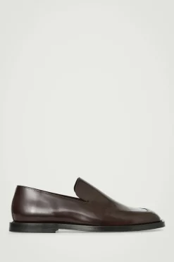 Discount COS THE LEATHER LOAFERS CHESTNUT