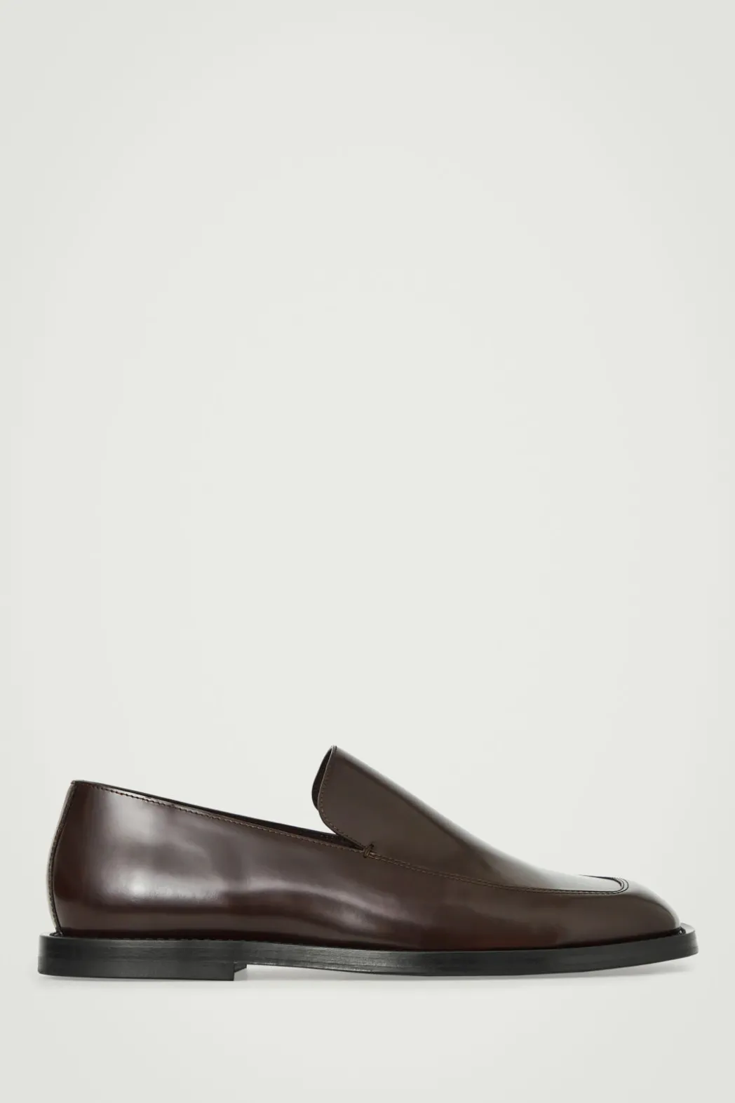 Discount COS THE LEATHER LOAFERS CHESTNUT