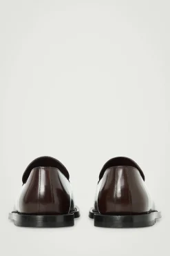 Discount COS THE LEATHER LOAFERS CHESTNUT