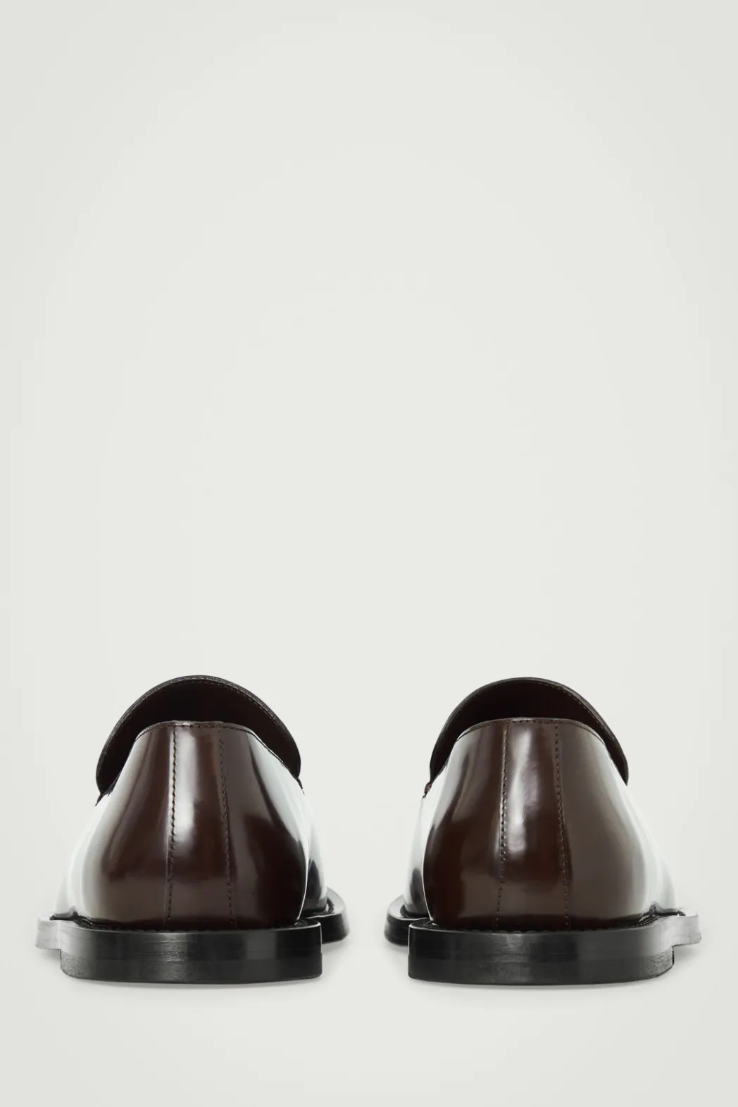 Discount COS THE LEATHER LOAFERS CHESTNUT