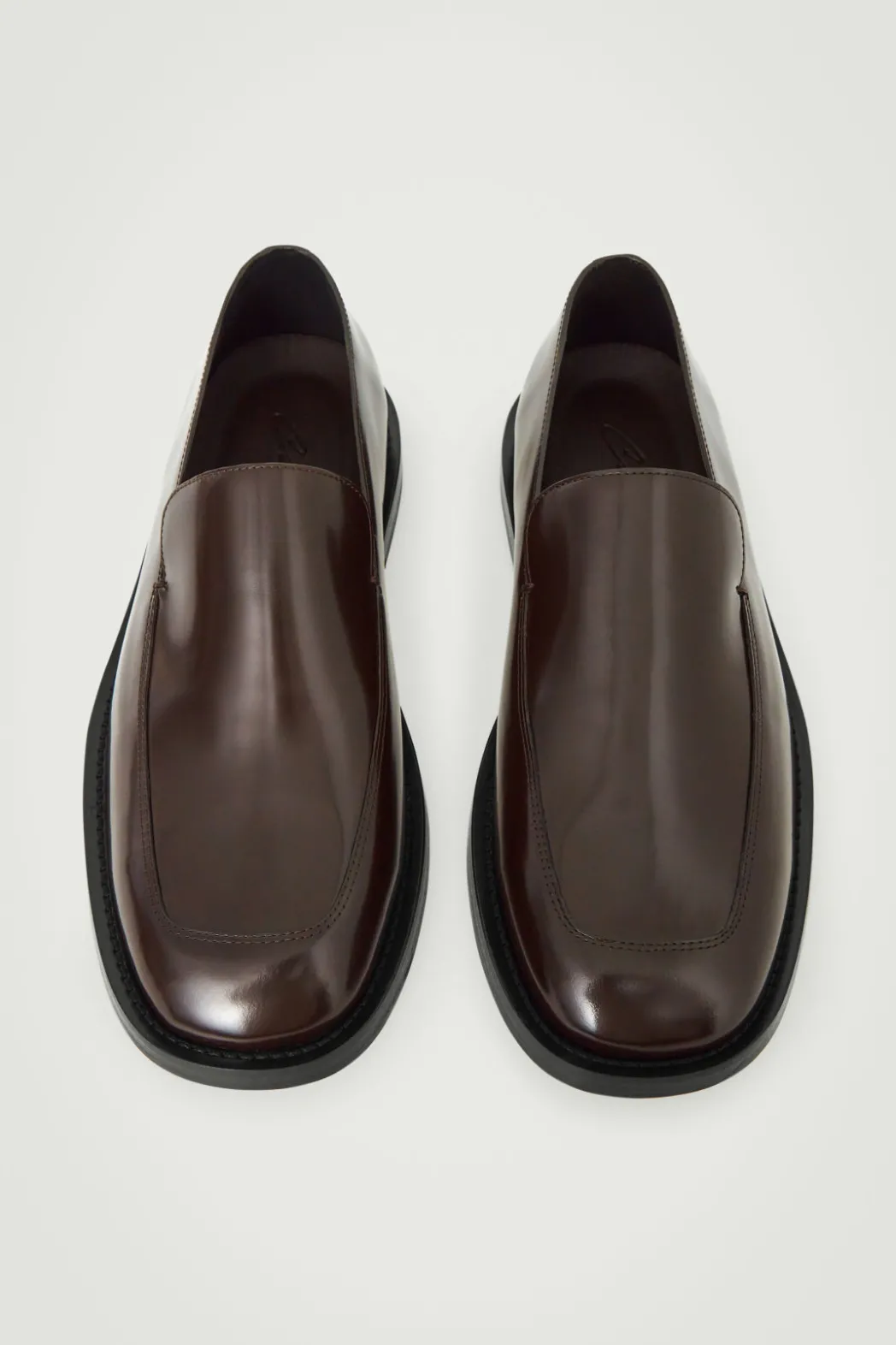 Discount COS THE LEATHER LOAFERS CHESTNUT