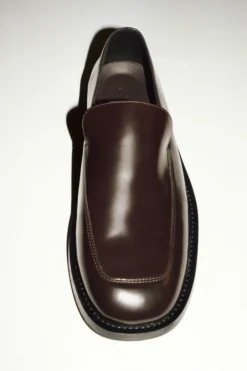 Discount COS THE LEATHER LOAFERS CHESTNUT
