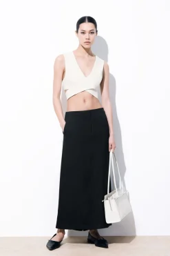 Online COS THE LEATHER WRAP TANK TOP WHITE