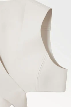 Online COS THE LEATHER WRAP TANK TOP WHITE