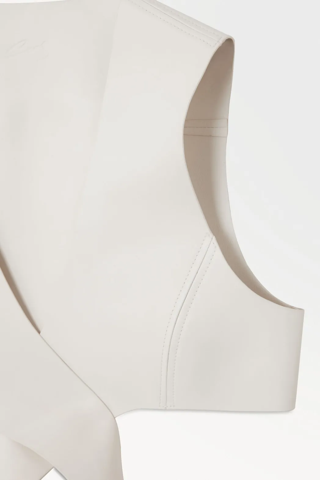 Online COS THE LEATHER WRAP TANK TOP WHITE