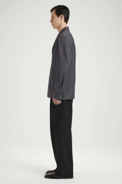Outlet COS THE NOTCH-LAPEL SHIRT GRAPHITE