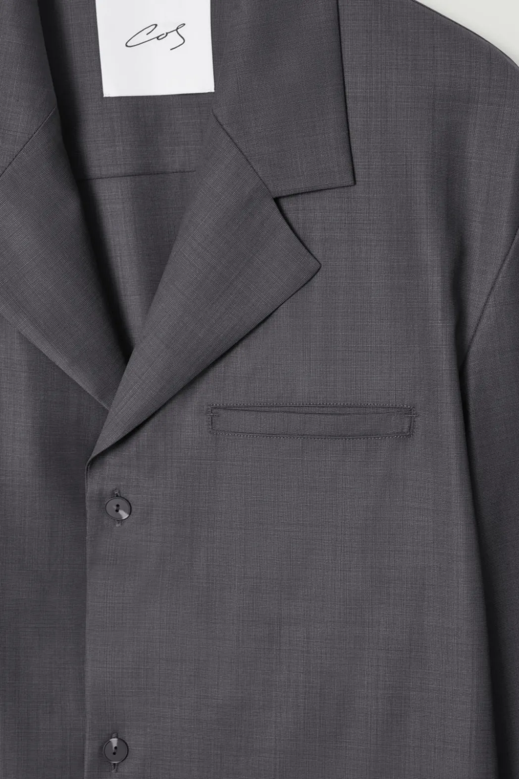 Outlet COS THE NOTCH-LAPEL SHIRT GRAPHITE