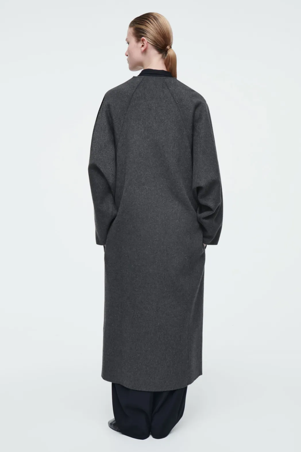 Hot COS THE OVERSIZED DOUBLE-FACED COAT CHARCOAL