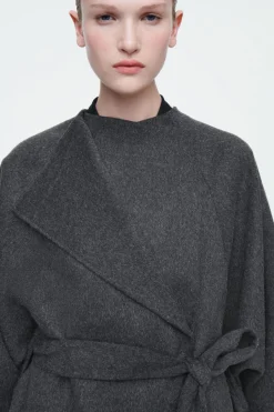 Hot COS THE OVERSIZED DOUBLE-FACED COAT CHARCOAL
