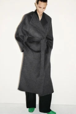 Hot COS THE OVERSIZED DOUBLE-FACED COAT CHARCOAL