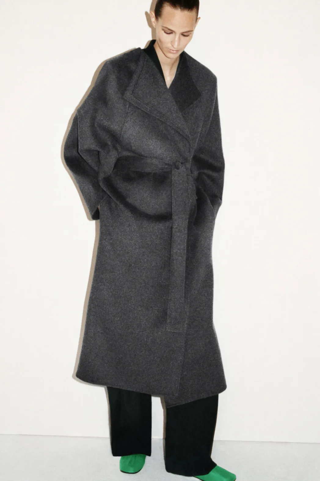 Hot COS THE OVERSIZED DOUBLE-FACED COAT CHARCOAL