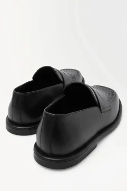 Hot COS THE PERFORATED LEATHER LOAFERS BLACK