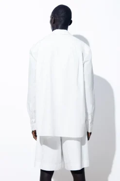 Sale COS THE PINSTRIPED SHIRT WHITE / PINSTRIPED