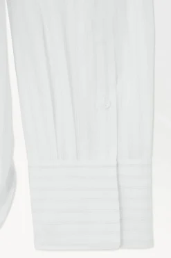 Sale COS THE PINSTRIPED SHIRT WHITE / PINSTRIPED