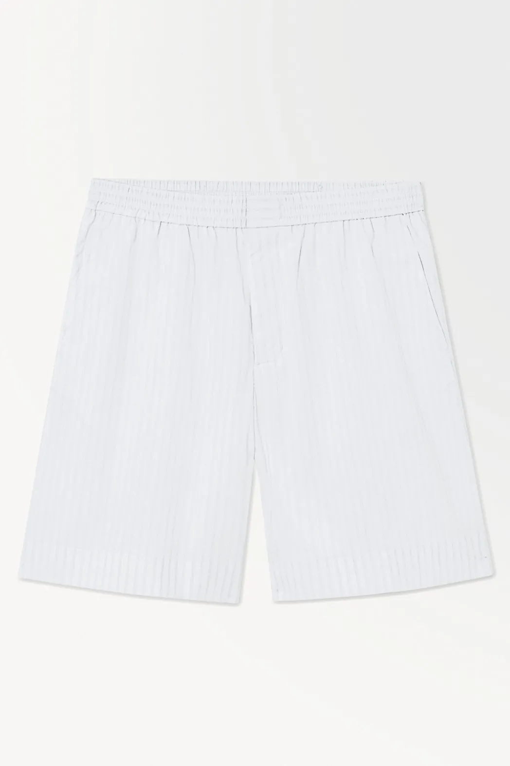 Sale COS THE PINSTRIPED SHORTS WHITE / PINSTRIPED