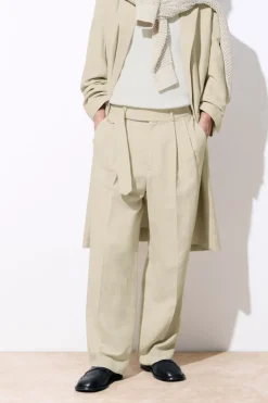 COS THE PLEATED PANTS LIGHT BEIGE