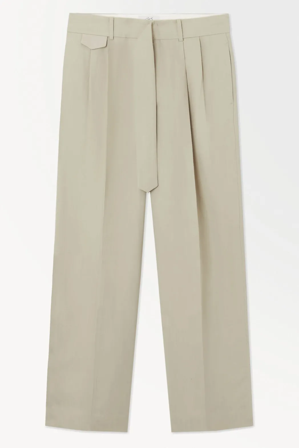 COS THE PLEATED PANTS LIGHT BEIGE