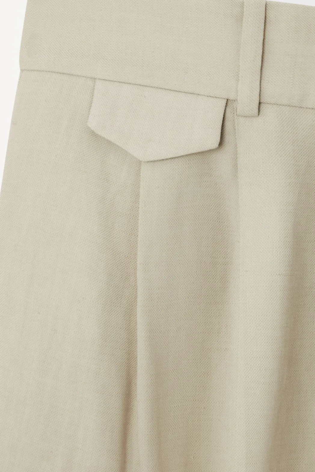 COS THE PLEATED PANTS LIGHT BEIGE
