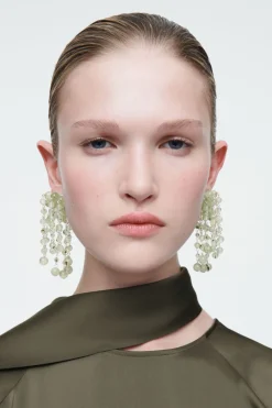 Outlet COS THE QUARTZ CASCADE EARRINGS JADE QUARTZ
