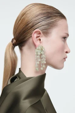 Outlet COS THE QUARTZ CASCADE EARRINGS JADE QUARTZ