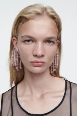 Discount COS THE QUARTZ CASCADE EARRINGS STRAWBERRY QUARTZ