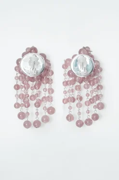 Discount COS THE QUARTZ CASCADE EARRINGS STRAWBERRY QUARTZ