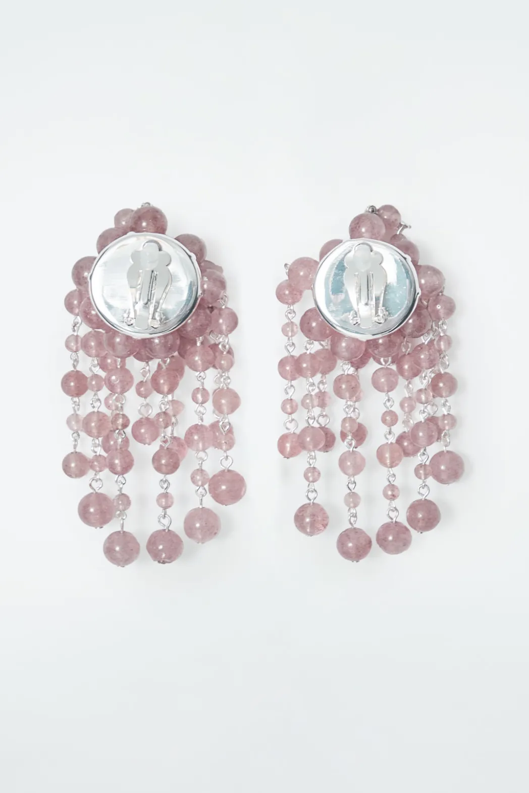 Discount COS THE QUARTZ CASCADE EARRINGS STRAWBERRY QUARTZ
