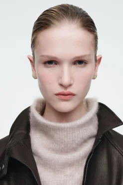 Discount COS THE QUARTZ STUD EARRINGS JADE QUARTZ