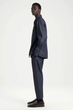 Sale COS THE RAW DENIM SHIRT INDIGO