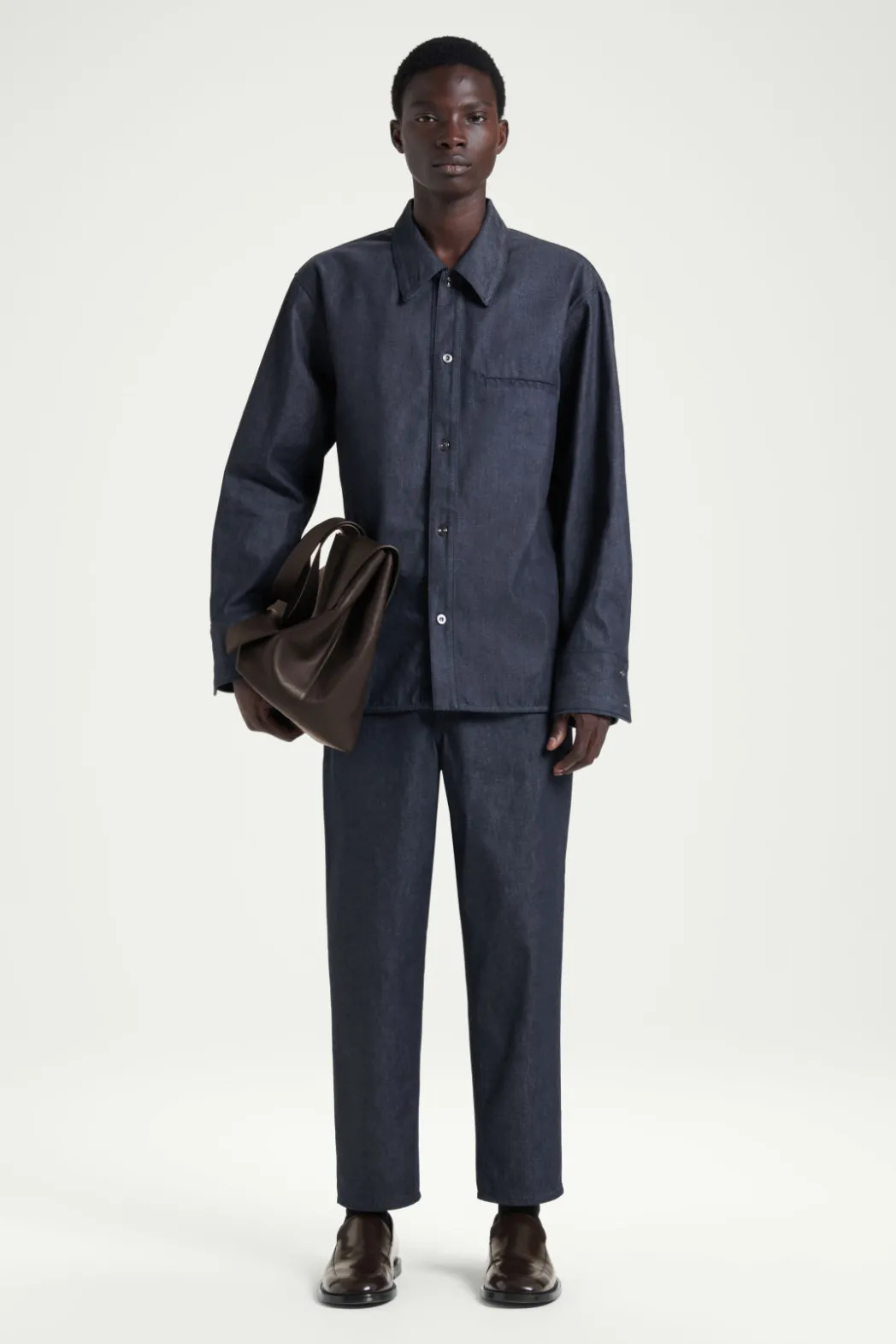 Sale COS THE RAW DENIM SHIRT INDIGO