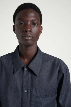 Sale COS THE RAW DENIM SHIRT INDIGO