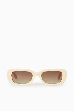 Discount COS THE RECTANGLE ACETATE SUNGLASSES CREAM / PINK