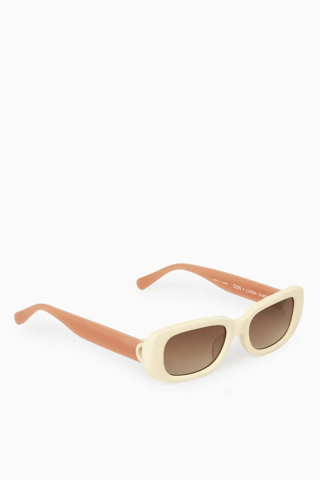 Discount COS THE RECTANGLE ACETATE SUNGLASSES CREAM / PINK