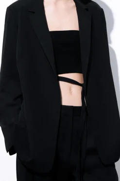 Sale COS THE RELAXED BELTED BLAZER BLACK