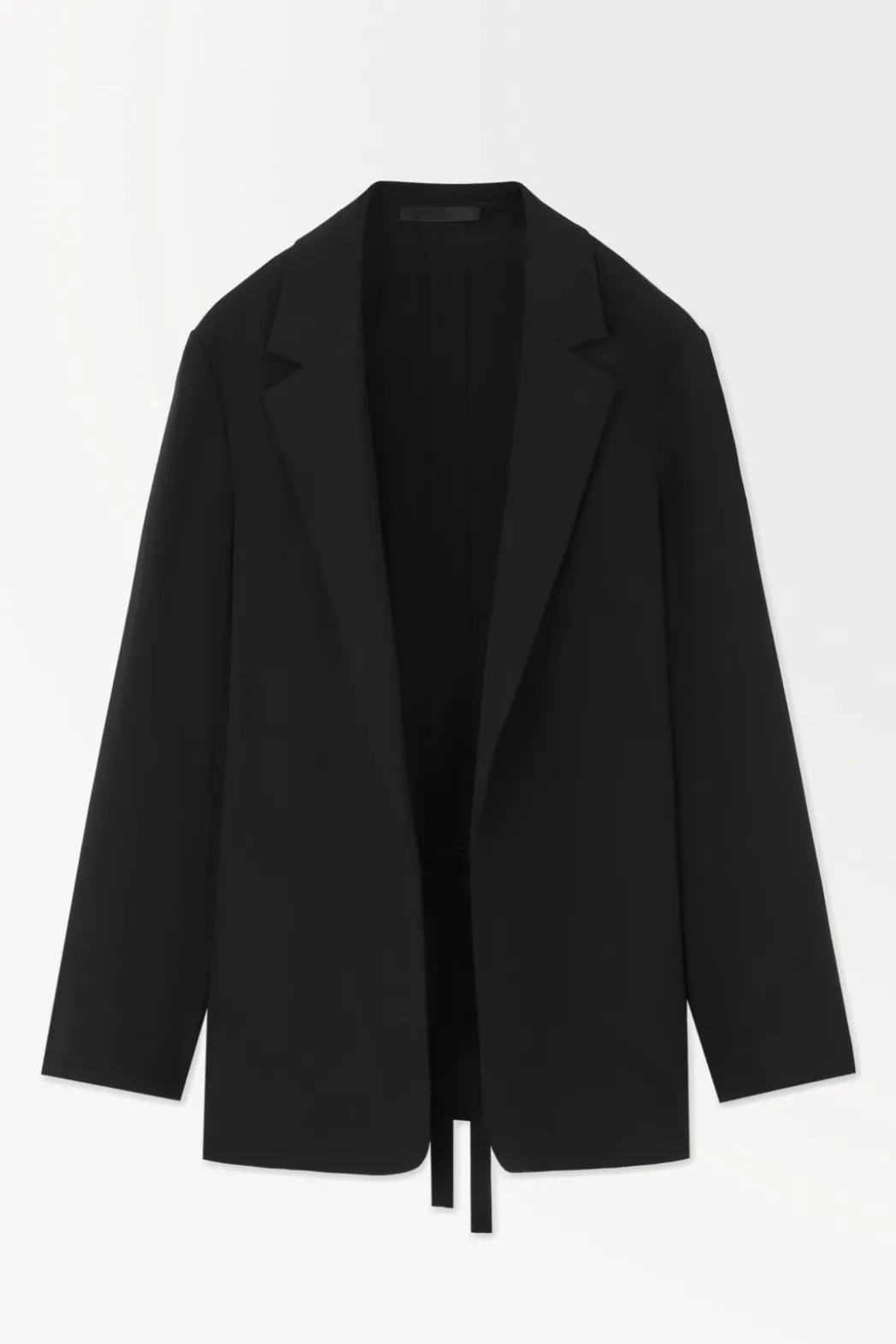 Sale COS THE RELAXED BELTED BLAZER BLACK