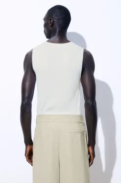 Hot COS THE RIBBED-KNIT TANK TOP IVORY