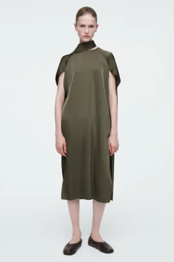 Clearance COS THE SCARF SHIFT DRESS FOG