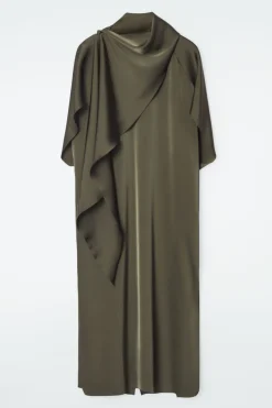 Clearance COS THE SCARF SHIFT DRESS FOG