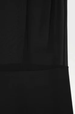 New COS THE SHEER-PANEL SILK SHIFT DRESS BLACK